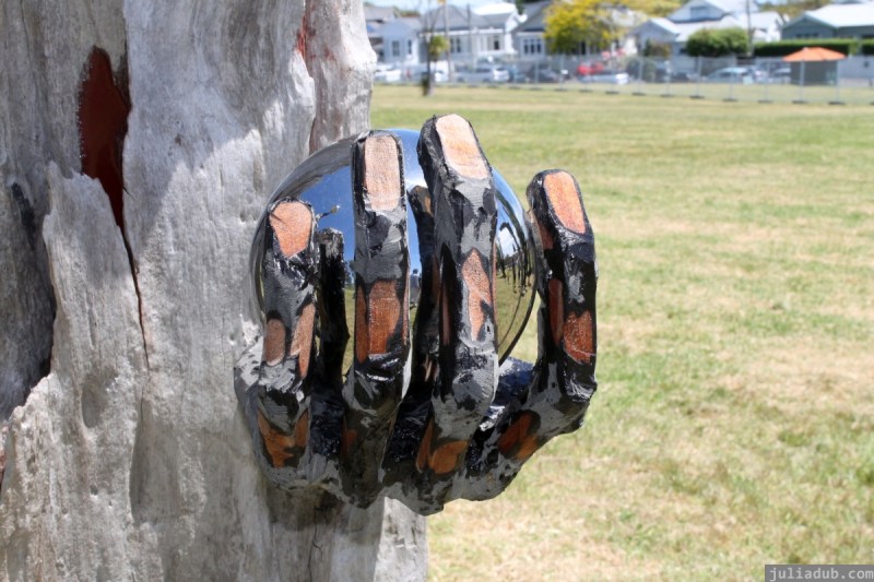 NZ Sculpture OnShore Nov 2012 (105) 'Pilgrims or God loves Fun' - Stefan Gerstmann