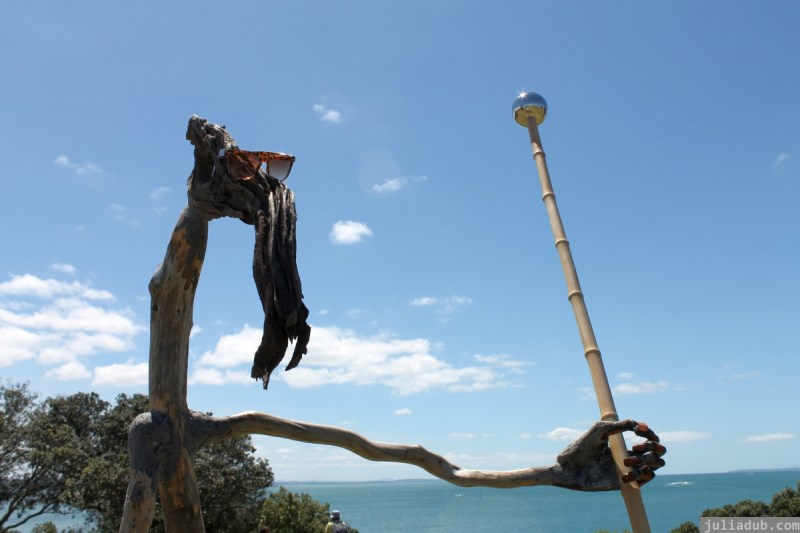 NZ Sculpture OnShore Nov 2012 (107) 'Pilgrims or God loves Fun' - Stefan Gerstmann