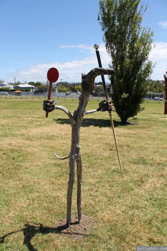 NZ Sculpture OnShore Nov 2012 (108) 'Pilgrims or God loves Fun' - Stefan Gerstmann