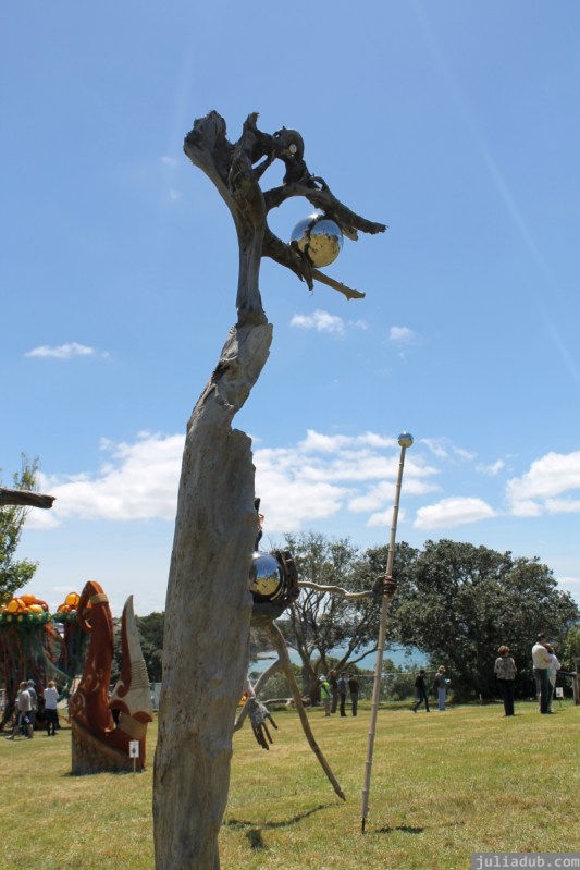 NZ Sculpture OnShore Nov 2012 (109) 'Pilgrims or God loves Fun' - Stefan Gerstmann