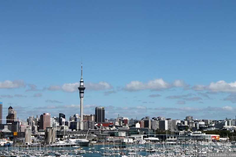 Auckland City Skyline from Harbour Bridge