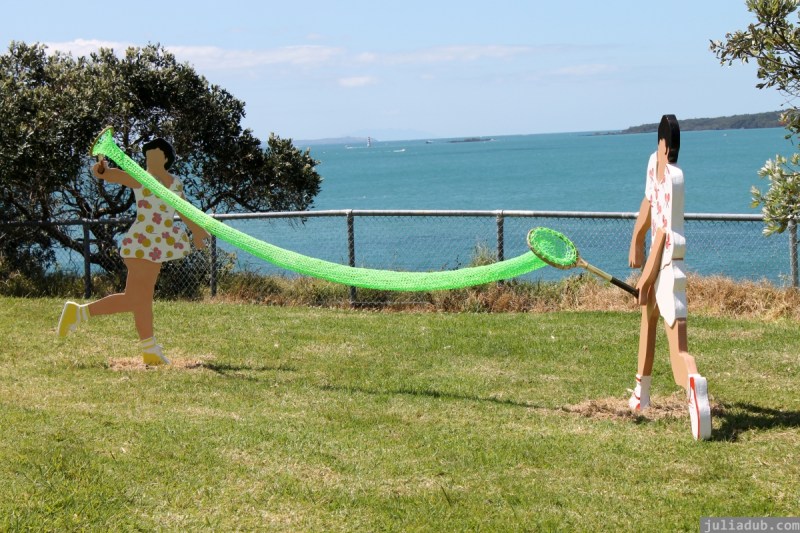 NZ Sculpture OnShore Nov 2012 (48) Bev Goodwin 'Le Jeux: Deuce'