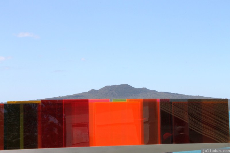 NZ Sculpture OnShore Nov 2012 (69) 'Red sky at night... Red sky in the morning...' by Colleen Ryan-Priest.