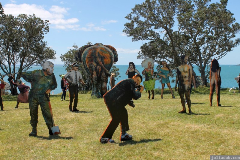 NZ Sculpture OnShore Nov 2012 (99) Christian Nicolson 'The Day the Aliens Landed'